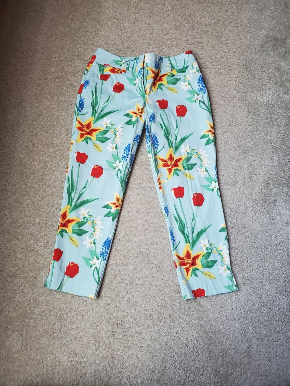 Pants: New York and Company -  Floral Pants